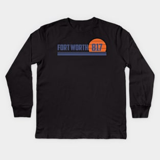 817 Fort Worth Texas Area Code Kids Long Sleeve T-Shirt